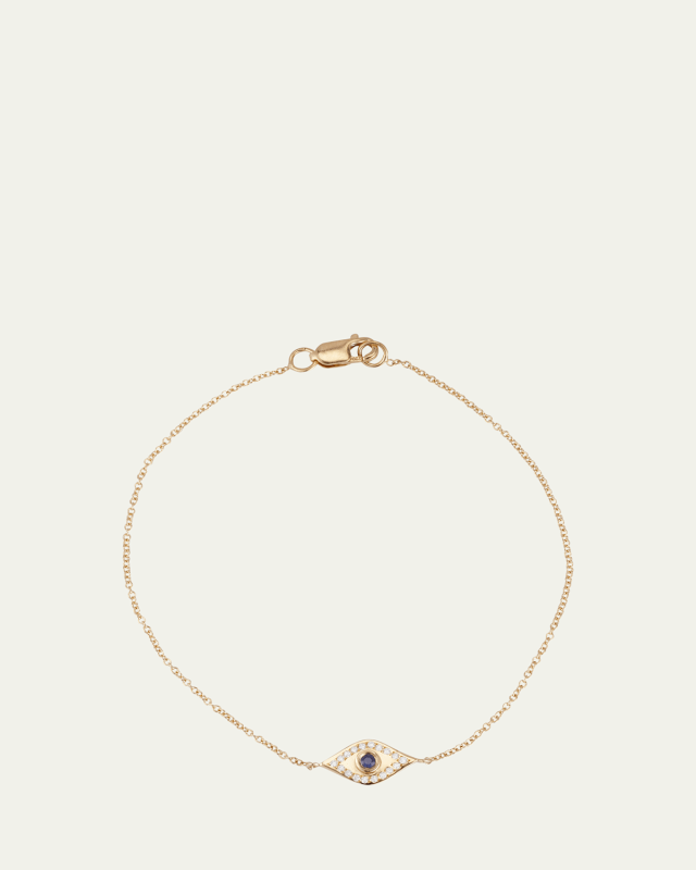 Wisdom 18K Yellow Gold Bracelet with Diamonds and Sapphire